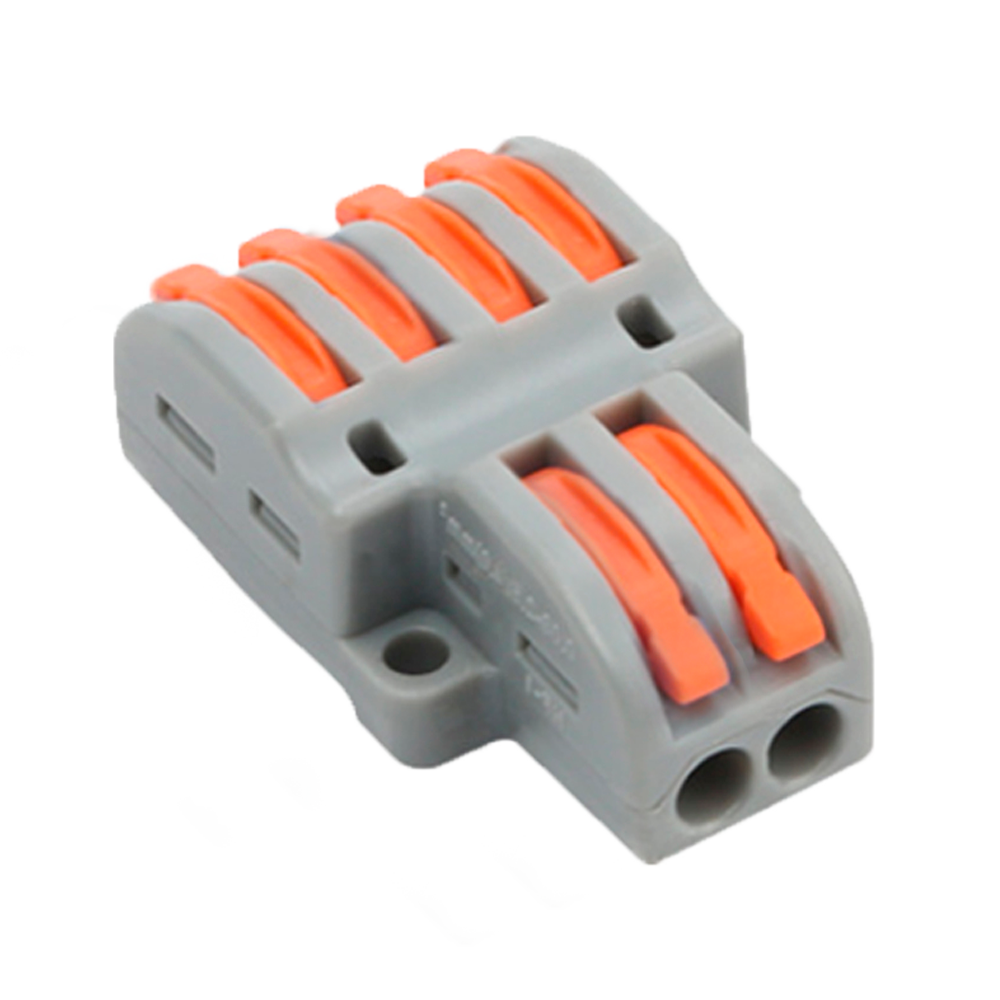 (CON-FAST-24) Safire -  Connecteur de câble - 2 Entrées et 4 Sorties  - Calibre de câble 28 ~ 12AWG - Section 0,08 ~ 4mm²  - 10 unités