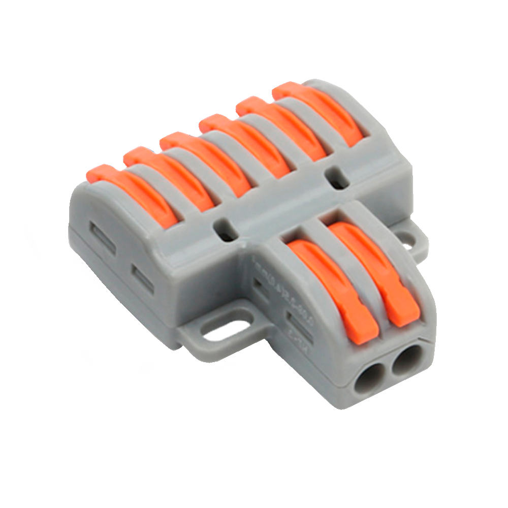 (CON-FAST-26) Safire -  Connecteur de câble - 2 Entrées et 6 Sorties  - Calibre de câble 28 ~ 12AWG - Section 0,08 ~ 4mm²  - 10 unités