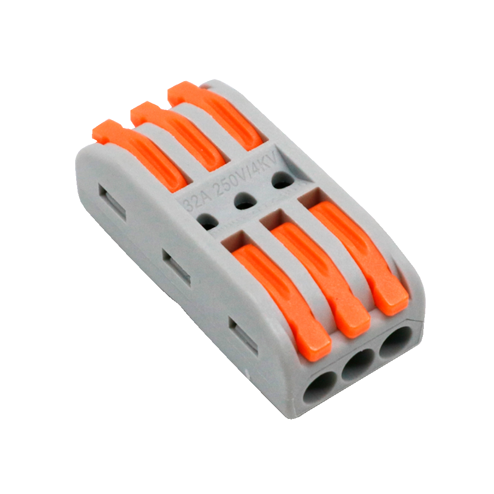 [CON-FAST-33] (CON-FAST-33) Safire -  Connecteur de câble - 3 Entrées et 3 Sorties  - Calibre de câble 28 ~ 12AWG - Section 0,08 ~ 4mm²  - 10 unités