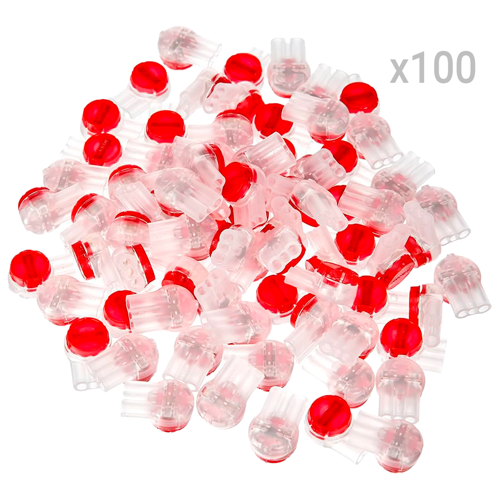 [CON-UR2] (CON-UR2) Connecteur UR2 - Admet câbles entre 19~24 AWG - Connéxion rapide moyennant pression - 100 unités - Gel isolant - Taille réduite