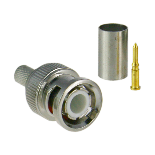 [CON100] (CON100) Connecteur - BNC A sertir - Compatible avec RG59 - 25 mm (Pr) - 10 mm (L) - 5 g