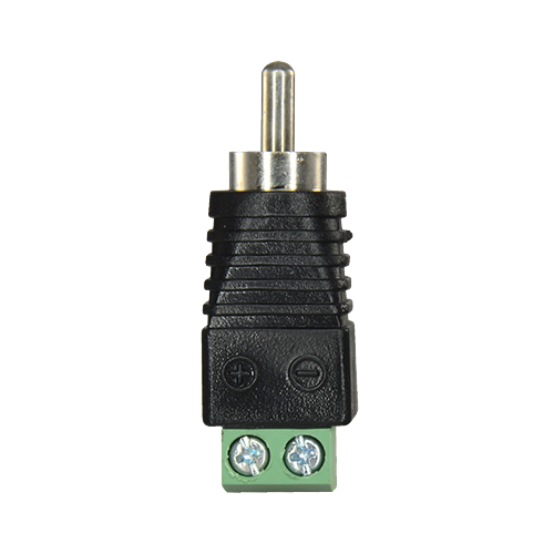 (CON295) Connecteur SAFIRE - RCA mâle - Sortie +/ de 2 terminaux - 36 mm (Pr) - 13 mm (L) - 5 g