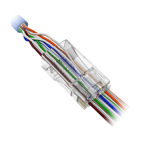 [CON300-CAT6-EZ] (CON300-CAT6-EZ) Connecteur RJ45 Safire - Pour sertir - Spécial catégorie 6 - Ouverture frontale pour une installation facile - 50 unités (prix l'unité)