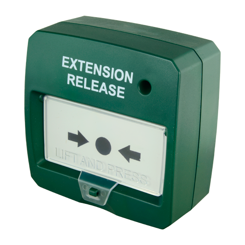 [DMT-D9000-MCP-G] (DMT-D9000-MCP-G) Bouton réarmable - Spécial pour centrale d'extinction - Extinction manuelle - Installation sur une surface - Réarmement à la main ou avec une clé
