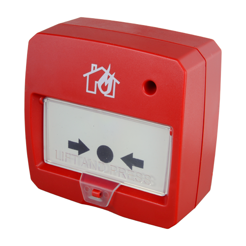 [DMT-D9000-MCP-R] (DMT-D9000-MCP-R) Bouton conventionnel réarmable - Certifié EN54 - Indicateur LED - Installation sur une surface - Réarmement à la main ou avec une clé