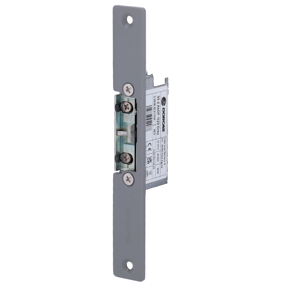 [DR-99ABDF/S22] (DR-99ABDF/S22) Gâche électrique Dorcas - Pour porte simple | Pêne radial réglable - Mode ouverture Fail Secure (NO) - Force de maintien 330 kg - Alimentation AC/DC 10-24V | Mémoire - Passage libre