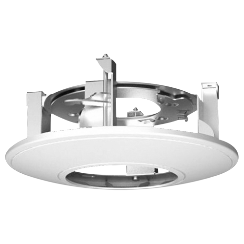 (DS-1227ZJ) Support encastrable pour plafond - Pour caméras dôme - Fabriqué en aluminium - Couleur blanche - Compatible avec Hiwatch Hikvision - Passage de câble