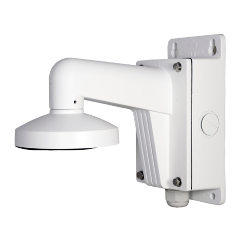 [DS-1272ZJ-120B] (DS-1272ZJ-120B) Support mural - Boite de connexions - Adapté pour une utilisation extérieure - Couleur blanche - Compatible avec Hiwatch Hikvision - Passage de câble