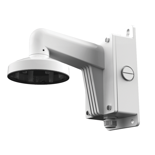 (DS-1273ZJ-135B) Support mural - Boite de connexions - Adapté pour une utilisation extérieure - Couleur blanche - Compatible avec Hiwatch Hikvision - Passage de câble