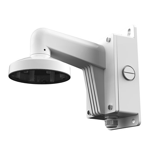 [DS-1273ZJ-140B] (DS-1273ZJ-140B) Support mural avec boîte de connexion - Convient pour le dôme - Adapté pour une utilisation extérieure - Couleur blanche - Passage de câble