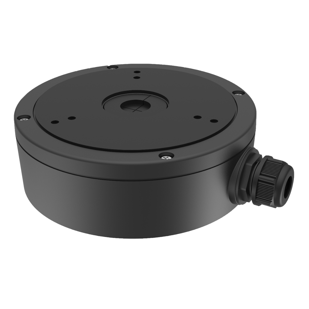 (DS-1280ZJ-M-BLACK) Boite de connexions - Pour caméras dôme - Convient pour une utilisation en extérieur - Installation dans un plafond ou un mur - Passage de câble - Couleur noir