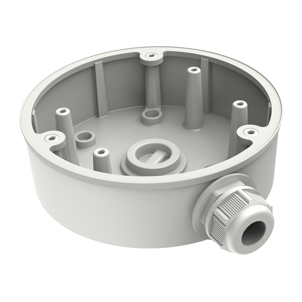 (DS-1280ZJ-PT6) Boite de connexions - Pour caméras dôme - Convient pour une utilisation en extérieur - Installation dans un plafond ou un mur - Passage de câble - Couleur blanche