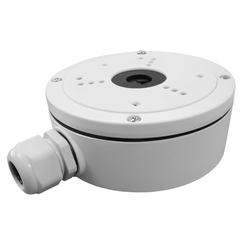 (DS-1280ZJ-S) Boite de connexions - Pour caméras dome ou bullet - Convient pour une utilisation en extérieur - Installation dans un plafond ou un mur - Passage de câble - Couleur blanche