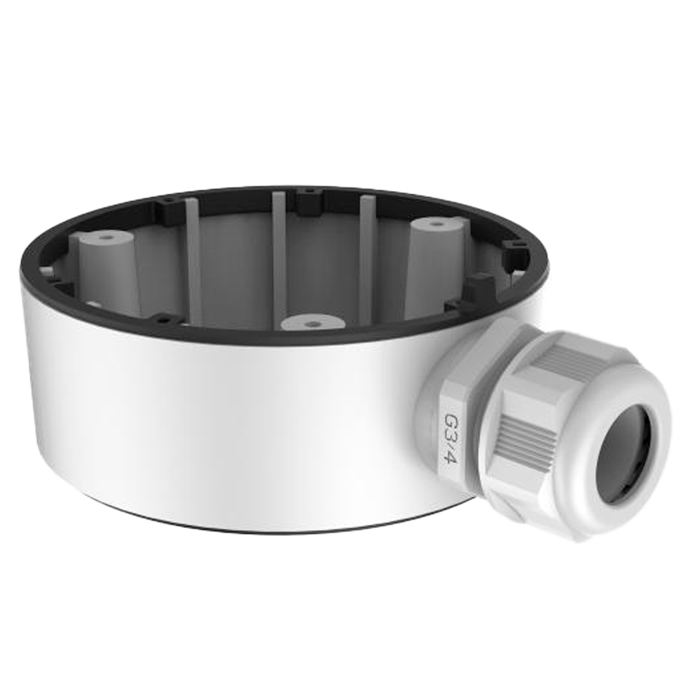 (DS-1280ZJ-TR13) Boîte de jonction Hikvision - Pour caméras dôme - Convient pour une utilisation en extérieur - Installation dans un plafond ou un mur - Couleur blanche - Passage de câble