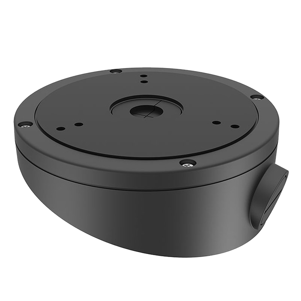 (DS-1281ZJ-M(Black)) Boite de connexions - Pour caméras dôme - Convient pour une utilisation en extérieur - Installation pour plafond incliné - Passage de câble - Couleur noir