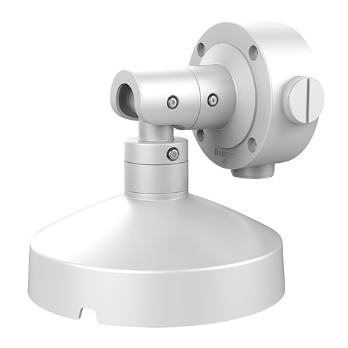 (DS-1283ZJ-DM25-M1) Support mural - Convient pour le dôme - Adapté pour une utilisation extérieure - Couleur blanche - Passage de câble - 167.5 (H) x 167.5 (L) x 48.7 (Pr) mm