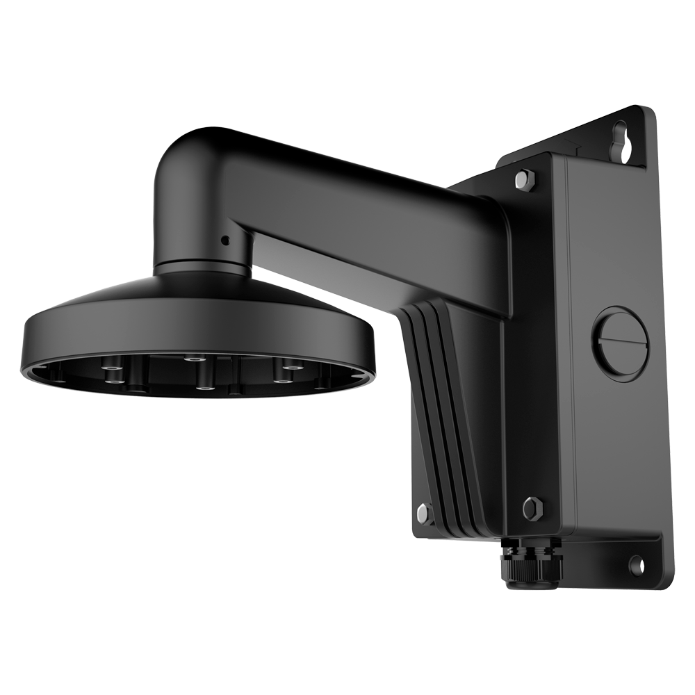 (DS-1473ZJ-155B(Black)) Support mural - Boite de connexions - Adapté pour une utilisation extérieure - Compatible avec Hiwatch Hikvision - Passage de câble - Couleur Noir