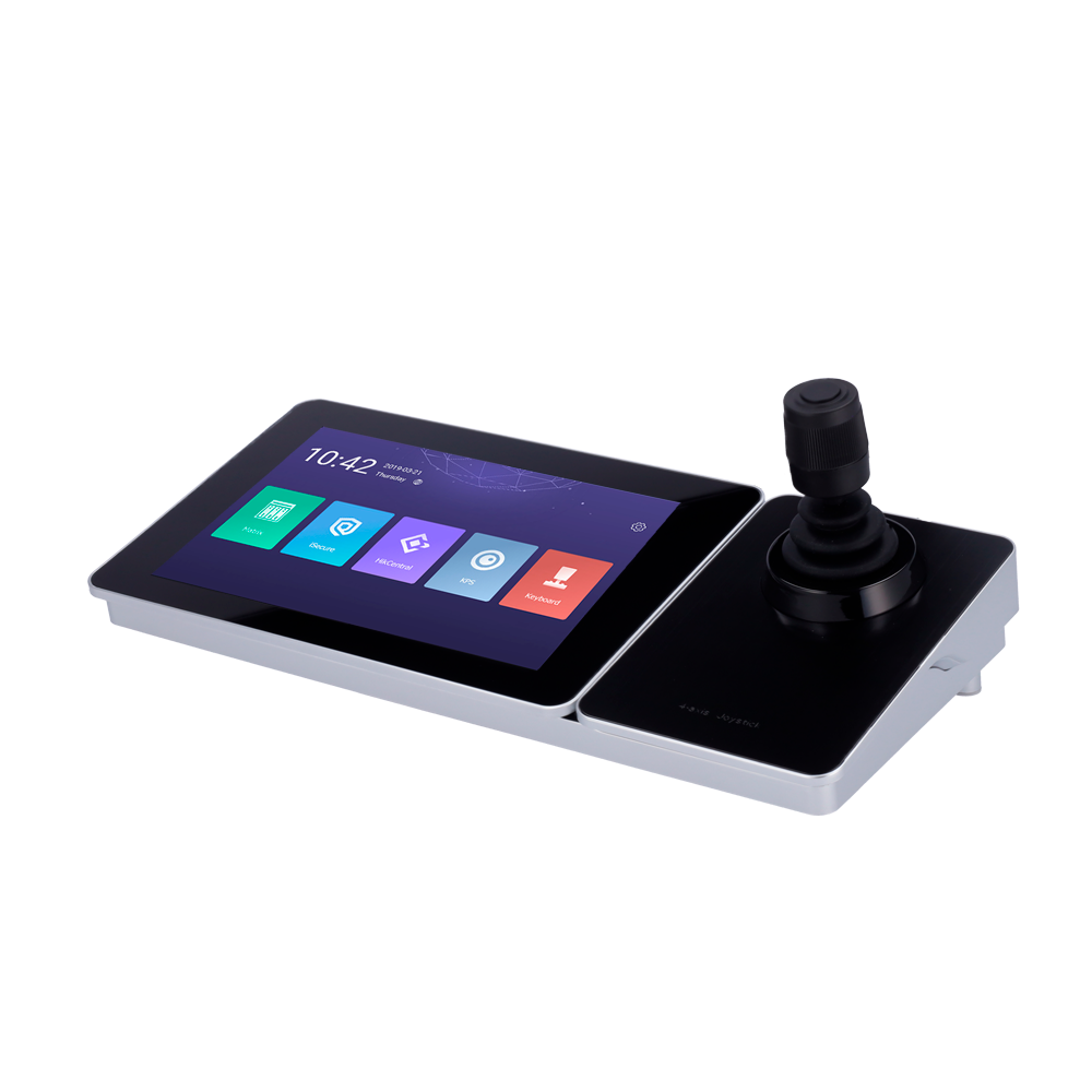[DS-1600KI(B)] (DS-1600KI(B)) Clavier IP Hikvision - Double interface: directe ou réseau - Écran LCD TFT10.1"[%VAR - Réseau par IP avec connecteur RJ45 - Joystick 4 axes - Captures d'images locale par USB
