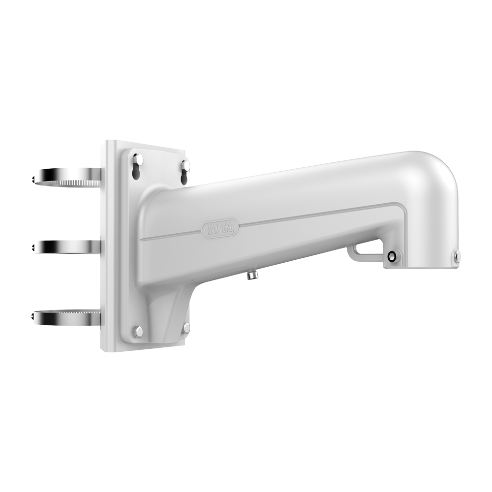 (DS-1602ZJ-Pole) Support de poteau - Pour dômes motorisées - Adapté pour une utilisation extérieure - Couleur blanche - Passage de câble - 117 (L) x 194 (H) x 451.3 (Pr) mm
