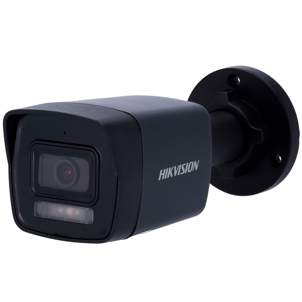 [DS-2CD1043G2-LIU(2.8mm)(BLACK)] (DS-2CD1043G2-LIU(2.8mm)(BLACK)) Caméra Bullet IP gamme Value Hikvision - Résolution 4 MP - Objectif 2.8 mm - Lumière hybride 30 m | WDR 120 dB - Détection de mouvement 2.0 - Microphone intégré | PoE | IP67