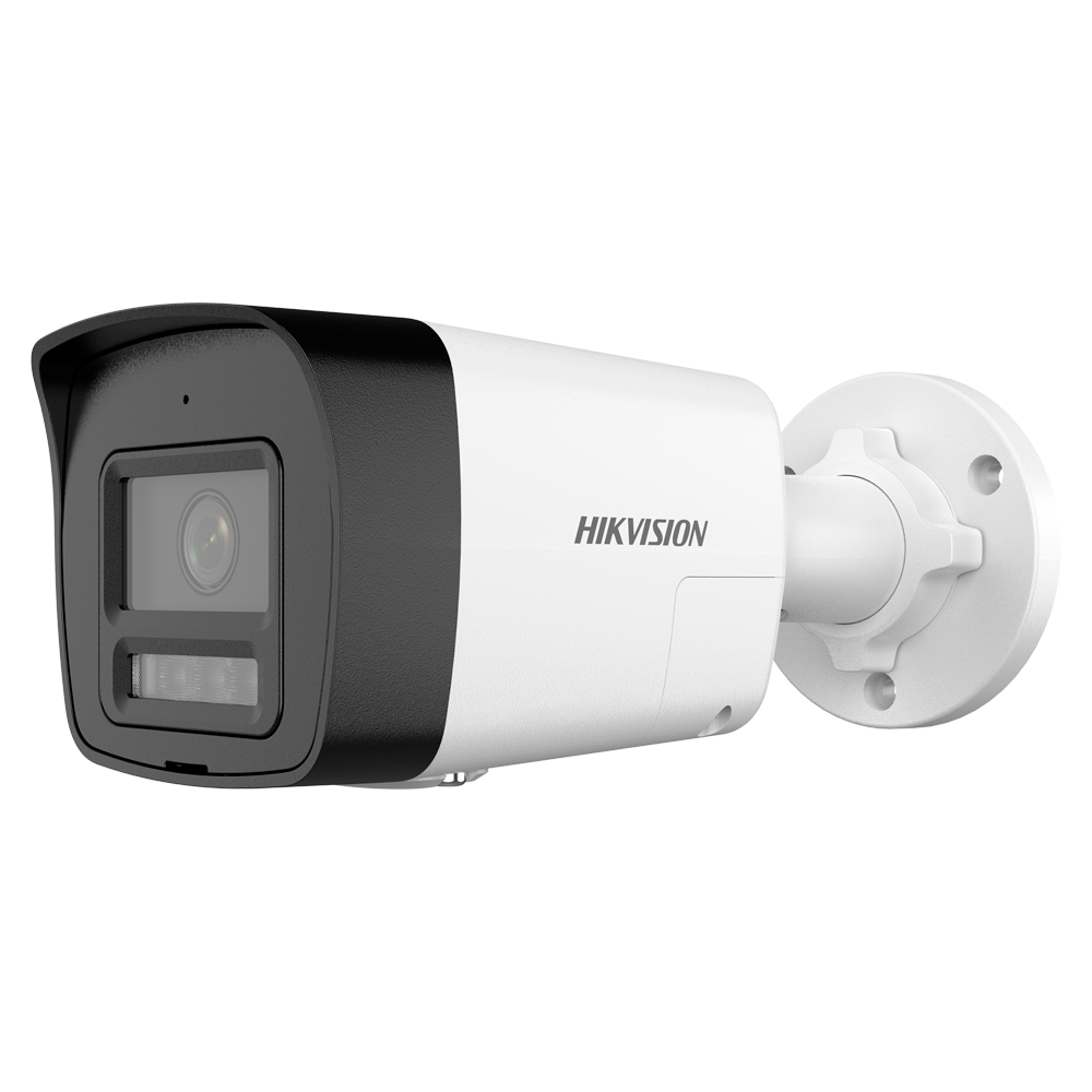 (DS-2CD1043G2-LIUF/SL(4mm)) Caméra Bullet IP gamme Value Hikvision - Résolution 4 Mpx (2560x1440) [%VAR%] - Objectif 4 mm - Lumière hybride 30 m | Sirène et flash dissuasif - Détection de mouvement 2.0 | MicroSD - Microphone et haut-parleur intégrés : PoE : IP67