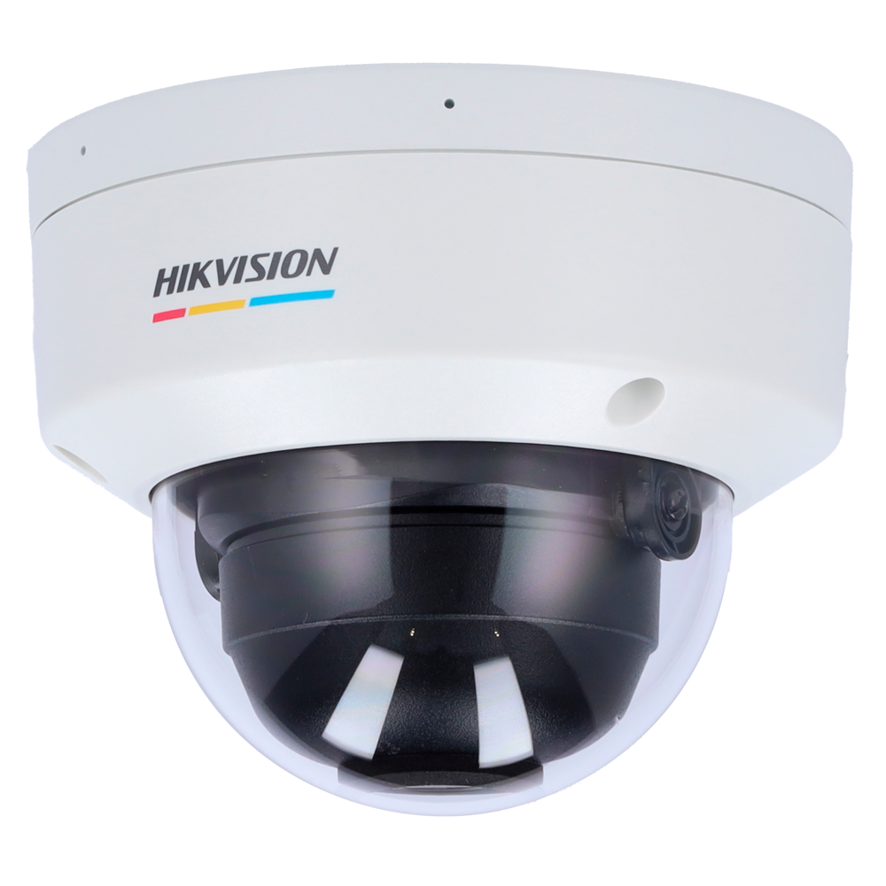 [DS-2CD1147G2H-LIUF(2.8mm)] (DS-2CD1147G2H-LIUF(2.8mm)) Caméra dôme IP Hikvision - Gamme Value | microSD 512 Go - 4 MP : Objectif 2.8 mm : Microphone intégré - IR 30 m | WDR 120 dB | ColorVu - PoE | H.265+| IP67 IK08  Det. 2.0 mouvement - WEB, Software CMS, Smartphone et NVR