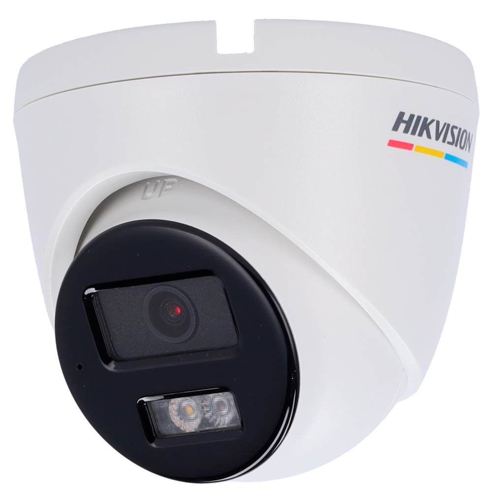 (DS-2CD1347G2H-LIU(2.8mm)) Caméra Turret IP Hikvision - Gamme Value  - 4 MP : Objectif 2.8 mm : Microphone intégré - IR 30 m | WDR 120 dB | ColorVu - PoE | H.265+| IP67 | Det. 2.0 mouvement - WEB, Software CMS, Smartphone et NVR
