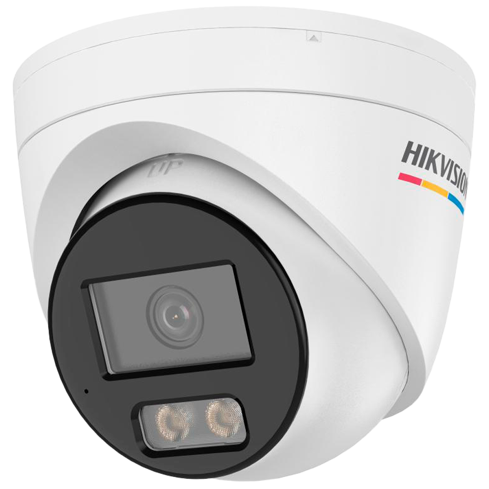 [DS-2CD1347G3H-LIU(2.8mm)] (DS-2CD1347G3H-LIU(2.8mm)) Caméra IP Turret gamme VALUE ColorVu3.0 Hikvision - Résolution 4 MPx | PoE IEEE802.3af - ColorVu3.0: image en couleurs HIKAI-ISP F1.0 1/1.8" - 2.8 mm | Microphone | Lumière hybride jusqu'à 30m - Détection de mouvement 3.0 -  IP67
