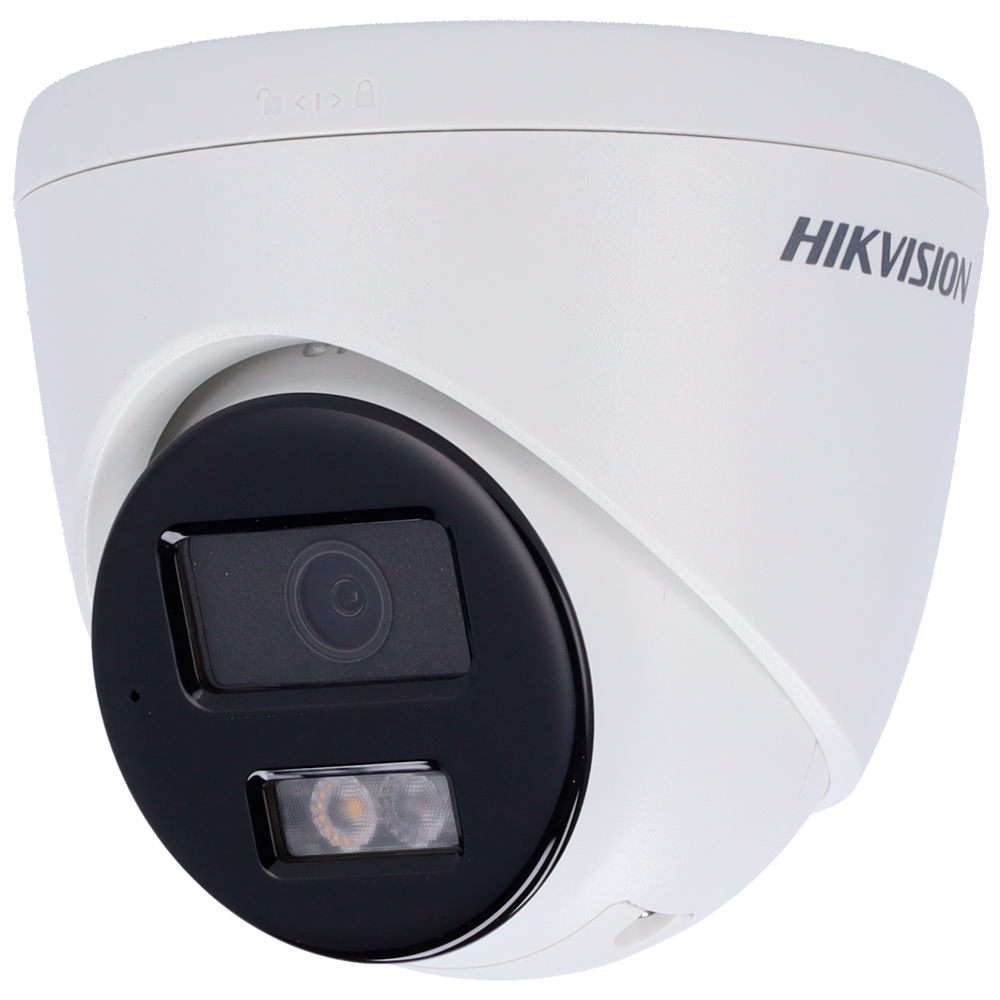 (DS-2CD1383G2-LIU(2.8mm)) Caméra Turret IP Hikvision - Gamme Value - 8 MP | Objectif 2.8 mm - IR 30 m | WDR 120 dB | Microphone intégré - PoE | H.265+| IP67 | Det. 2.0 mouvement - WEB, Software CMS, Smartphone et NVR