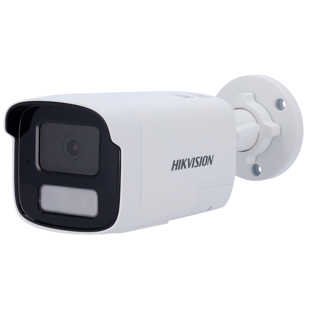 [DS-2CD1T43G2-LIUF/SL(6mm)] (DS-2CD1T43G2-LIUF/SL(6mm)) Caméra Bullet IP de la gamme Value de Hikvision - Résolution 4 Mégapixel (2560x1440) - Objectif 6 mm - Feu hybride 50 m | Sirène de dissuasion et feu clignotant - Détection de mouvement 2.0 | MicroSD - Microphone et haut-parleur intégrés : PoE : IP67