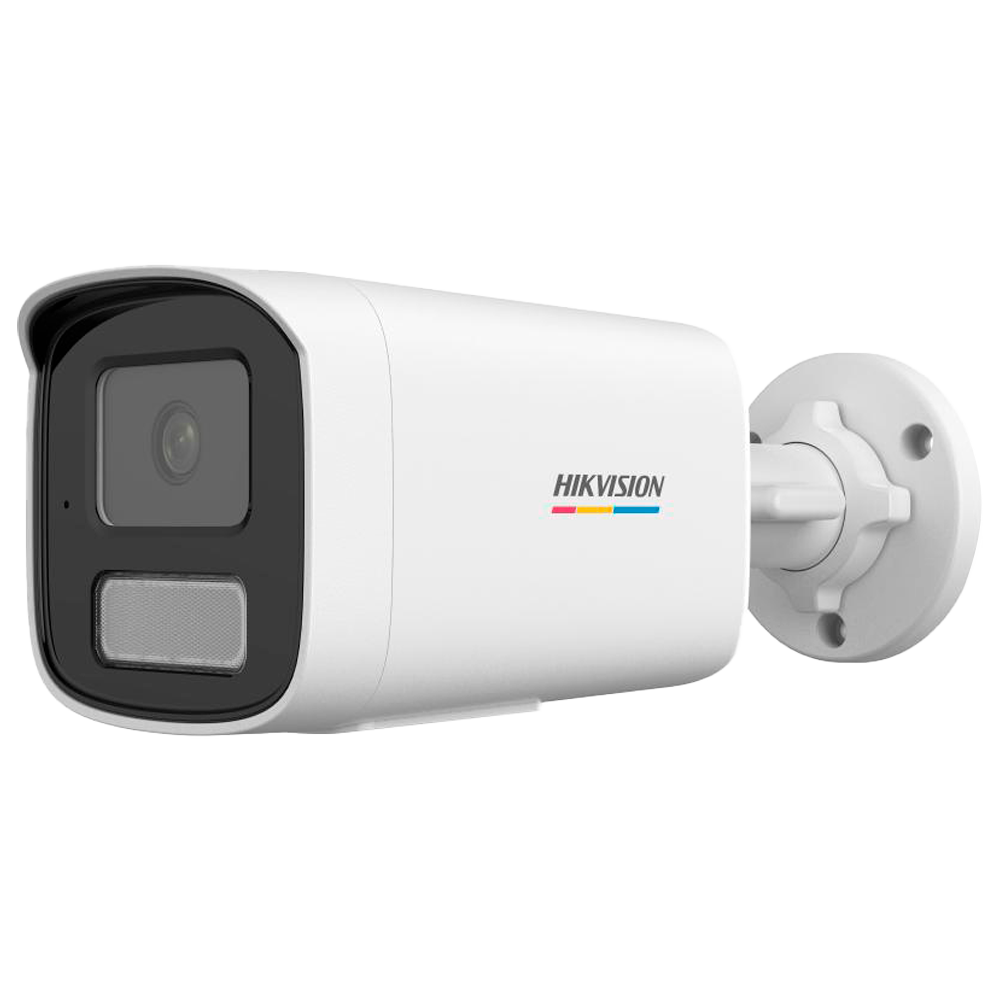 (DS-2CD1T47G3H-LIUF(2.8mm)) Caméra IP Bullet gamme VALUE ColorVu3.0 Hikvision - Résolution 4 MPx | PoE IEEE802.3af - ColorVu3.0: image en couleurs HIKAI-ISP F1.0 1/1.8" - 2.8 mm | Microphone | Lumière hybride jusqu'à 50m - Détection de mouvement 3.0 -  IP67 | Emplacement pour carte microSD jusqu'à 512GB