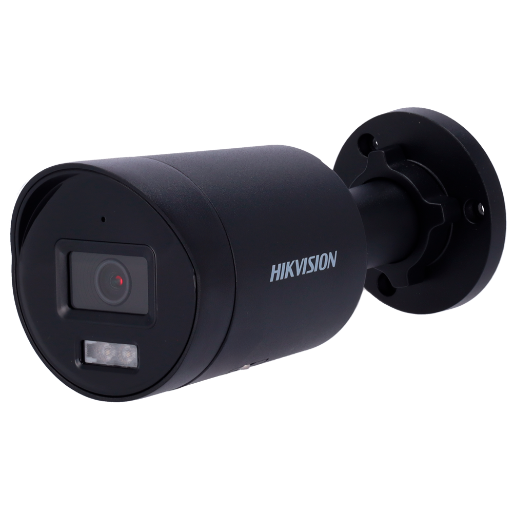 [DS-2CD2046G2H-IU(2.8mm)(eF)/BLACK] (DS-2CD2046G2H-IU(2.8mm)(eF)/BLACK) Hikvision - Caméra Bullet IP gamme PRO - Résolution 4 Megapixel | Powered by DarkFighter  - Objectif 2.8 mm : Microphone intégré : Noir - Portée IR 40 m | détection de mouvement 2.0  - AcuSense | Reconnaissance faciale | MicroSD | PoE
