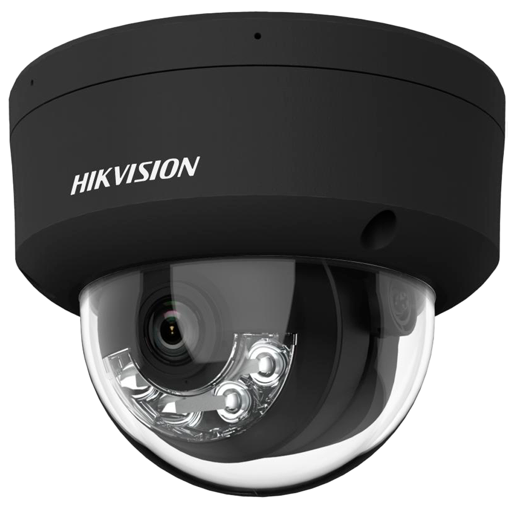[DS-2CD2143G2-LIS2U(2.8mm)(BLACK)] (DS-2CD2143G2-LIS2U(2.8mm)(BLACK)) Hikvision - Caméra dôme IP gamme PRO - Résolution 4 Mégapixels (2688x1520) - Objectif 2.8 mm | Microphone double en réseau - Portée de la lumière hybride 30 m | PoE | MicroSD | IP67 - AcuSense | MD2.0 | Audio | Alarmes | IP67 | IK10