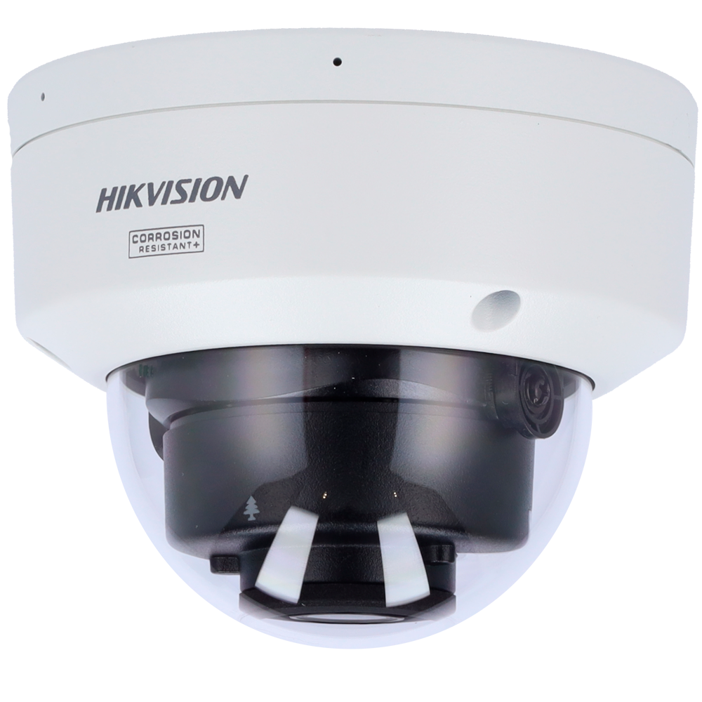 (DS-2CD2187G3-LIS2UY(2.8mm)) Caméra dôme IP gamme PRO ColorVu3.0 Hikvision - Résolution 8 MPx | PoE IEEE802.3af - ColorVu3.0: image en couleurs HIKAI-ISP F1.0 1/1.8" - 2.8 mm | [Double microphone | Lumière hybride jusqu'à 30m - AcuSense3.0 | Sirène et flash dissuasif -  Alarmes 1/1 | IP67 | IK10 | NEMA 4X
