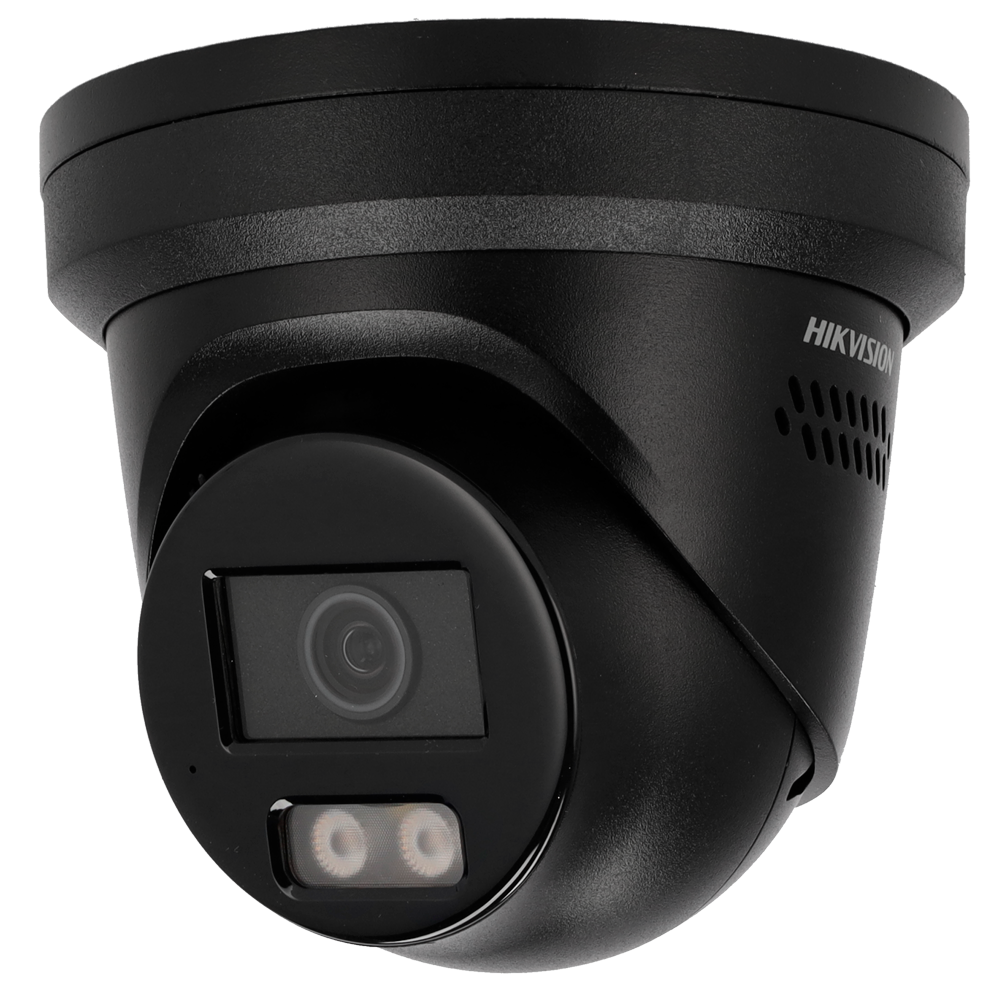 (DS-2CD2347G2H-LISU/SL(2.8)/eF//BLK) Hikvision - Caméra IP à tourelle Gamme PRO - Résolution 4 Mégapixel | PoE | ColorVu - 2.8 mm | Microphone | Sirène et flash dissuasif - Lumière hybride 30 m | Détection de mouvement 2.0 - AcuSense | Reconnaissance faciale | IP67 | Noir
