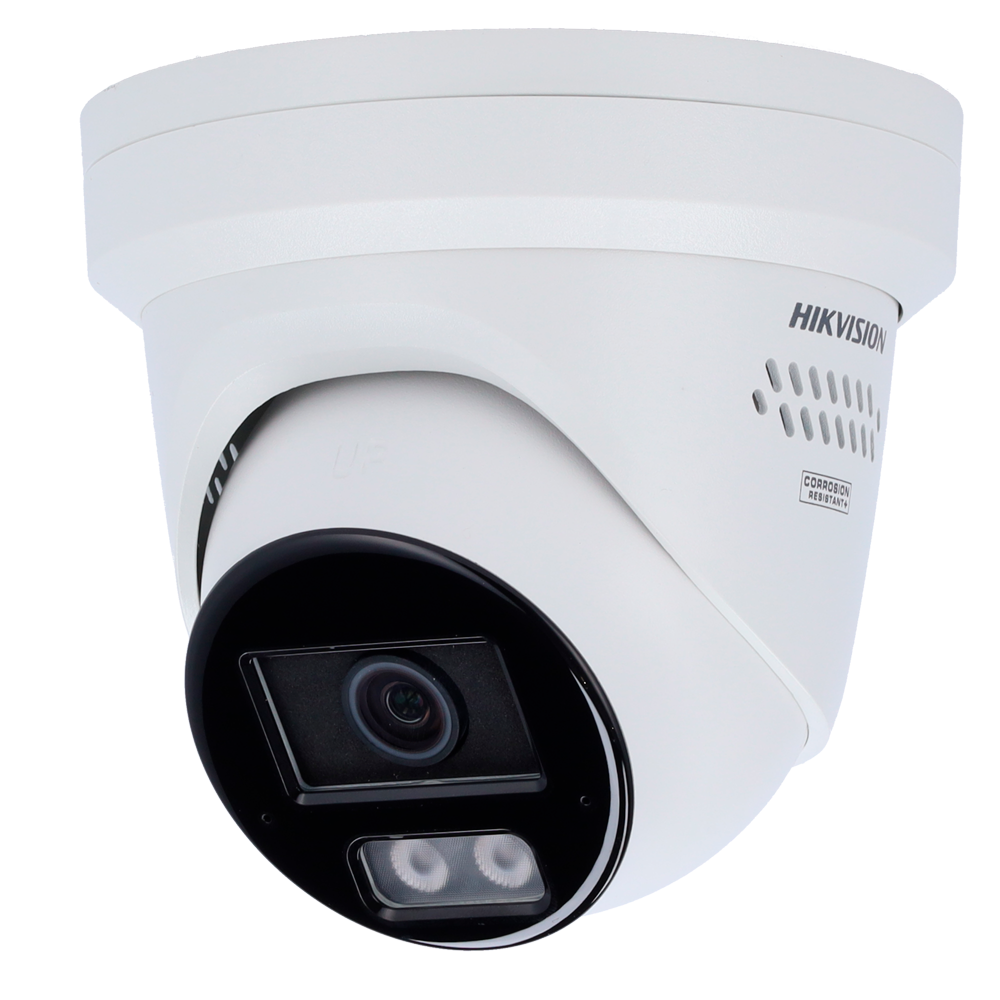 (DS-2CD2347G3-LIS2UY/SL(2.8mm)) Caméra IP Turret gamme PRO ColorVu3.0 Hikvision - Résolution 4 MPx | PoE IEEE802.3at  - ColorVu3.0: image en couleurs HIKAI-ISP F1.0 1/1.8" - 2.8 mm | [Double microphone | Lumière hybride jusqu'à 30m - AcuSense3.0 | Sirène et flash dissuasif - Alarmes 1/1 | IP67 | NEMA 4X