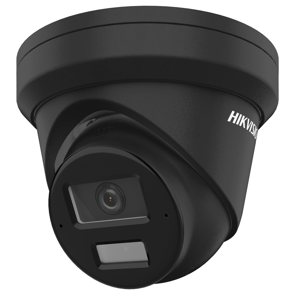 [DS-2CD2363G2-LI2U(2.8mm)(BLACK)] (DS-2CD2363G2-LI2U(2.8mm)(BLACK)) Caméra IP Turret gamme PRO Hikvision - Résolution 6 Mégapixels (3200x1800) - Objectif 2.8 mm | Microphone double en réseau - Portée de la lumière hybride 30 m - PoE | MicroSD | IP67 - AcuSense | Détection de mouvement 2.0