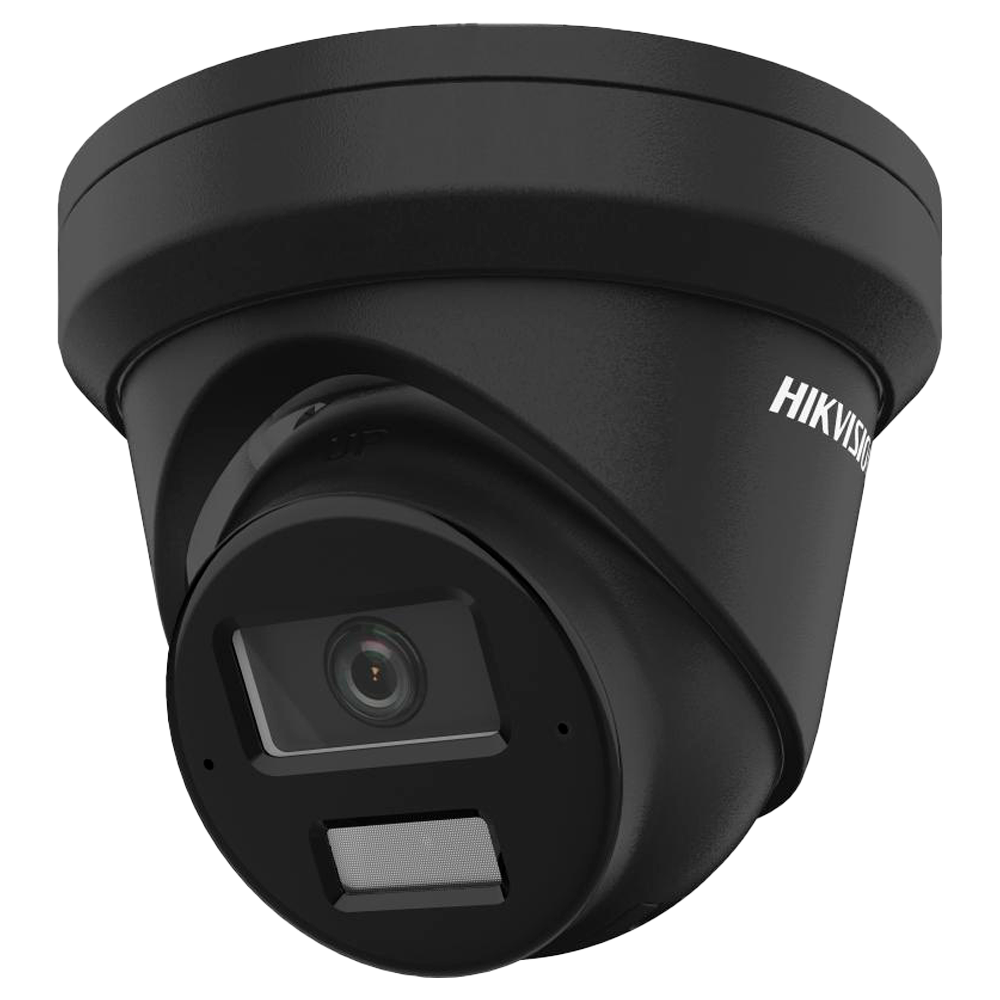(DS-2CD2383G2-LI2U(2.8mm)(BLACK)) Hikvision - Caméra IP à tourelle Gamme PRO - Résolution 8 Mégapixels (3840x2160) - Objectif 2.8 mm | Microphone double en réseau - Portée de la lumière hybride 30 m | PoE | MicroSD | IP67 - AcuSense | Détection de mouvement 2.0