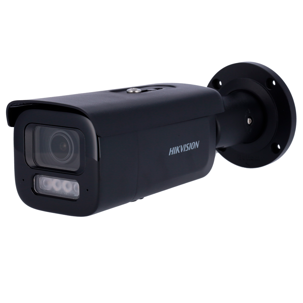 [DS-2CD2683G2-LIZS2U(2.8-12mm)/BLACK] (DS-2CD2683G2-LIZS2U(2.8-12mm)/BLACK) Hikvision - Cámara Bullet IP gama PRO - Resolución 8 Megapixel (3840x2160) - Lente varifocal motorizada 2.8~12 mm | Alarmas - Luz híbrida alcance 60 m | MD 2.0 - AcuSense | PoE+ | Audio | IP67, IK10 | MicroSD