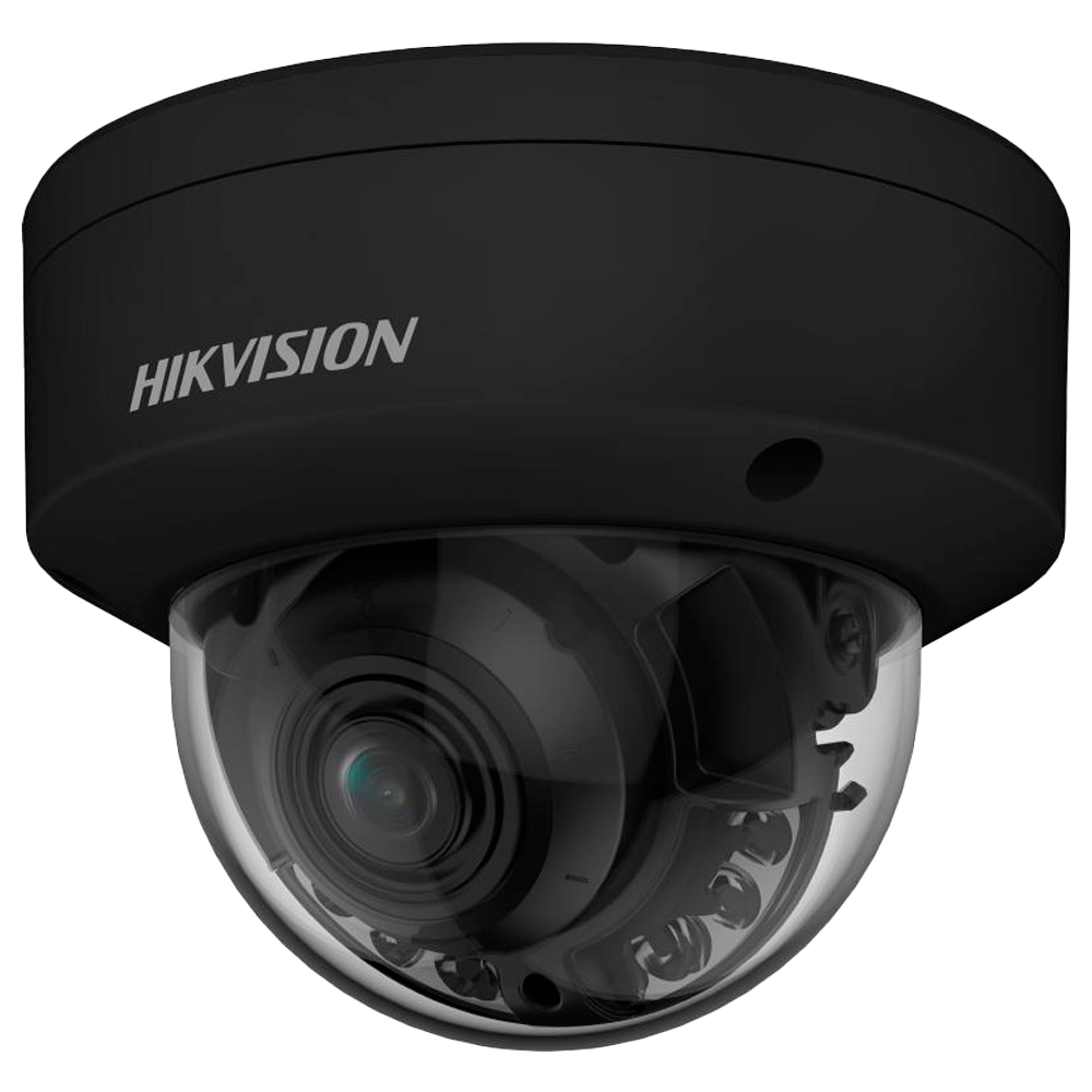 (DS-2CD2747G2HT-LIZS(2.8-12)/eF//BLK) Hikvision - Caméra dôme IP gamme PRO - Résolution 4 MPx (2688x1520) | PoE | Audio - Objectif varifocal 2.8~12 mm | Alarmes | ColorVu - Lumière hybride 40m | MD 2.0 | Reconnaissance faciale - AcuSense | IP67, IK10 | Noir