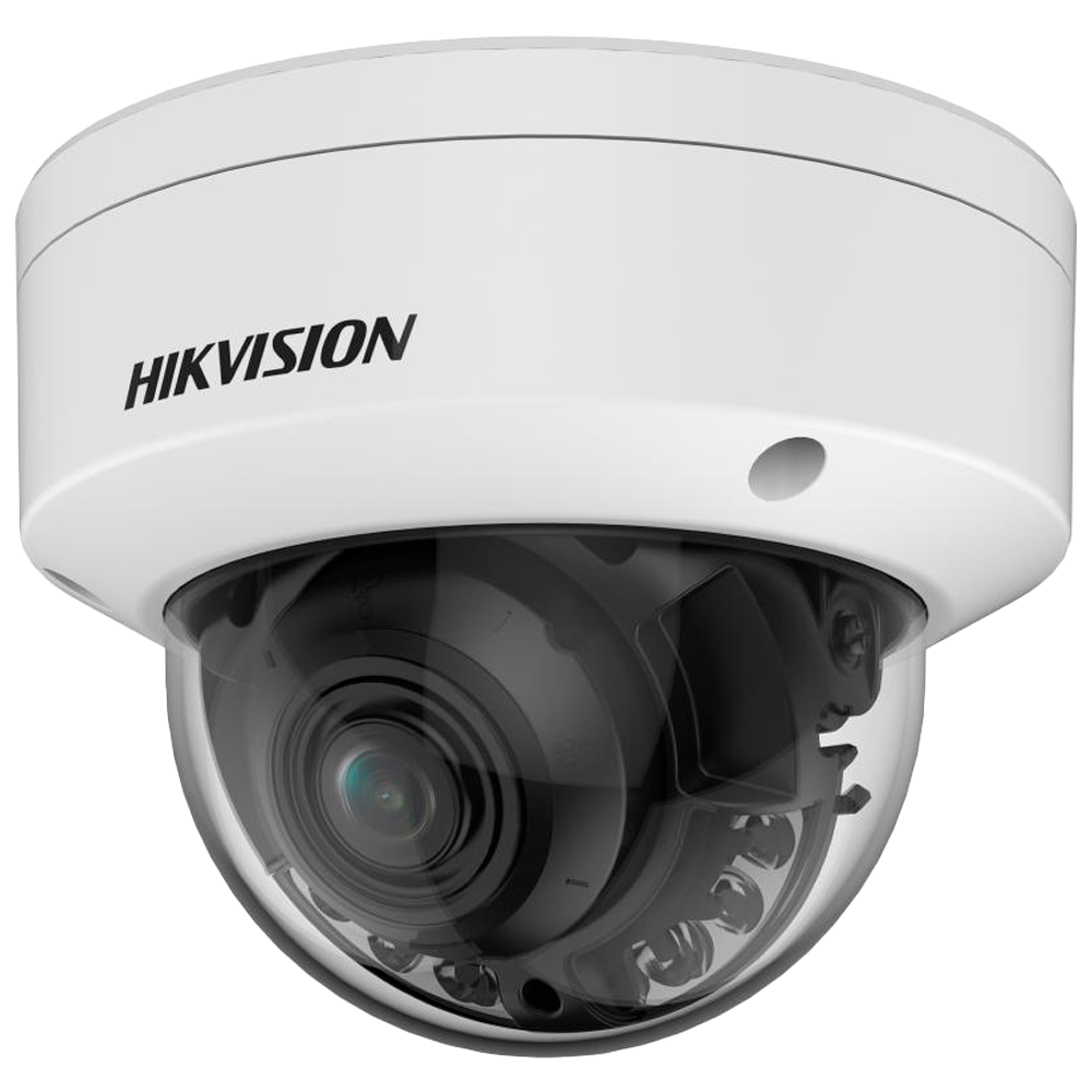 (DS-2CD2747G2HT-LIZS(2.8-12mm)(eF)) Hikvision - Caméra dôme IP gamme PRO - Résolution 4 MPx (2688x1520) | PoE | Audio - Objectif varifocal 2.8~12 mm | Alarmes | ColorVu - Lumière hybride 40 m | Détection de mouvement 2.0 - AcuSense | Reconnaissance faciale | IP67, IK10