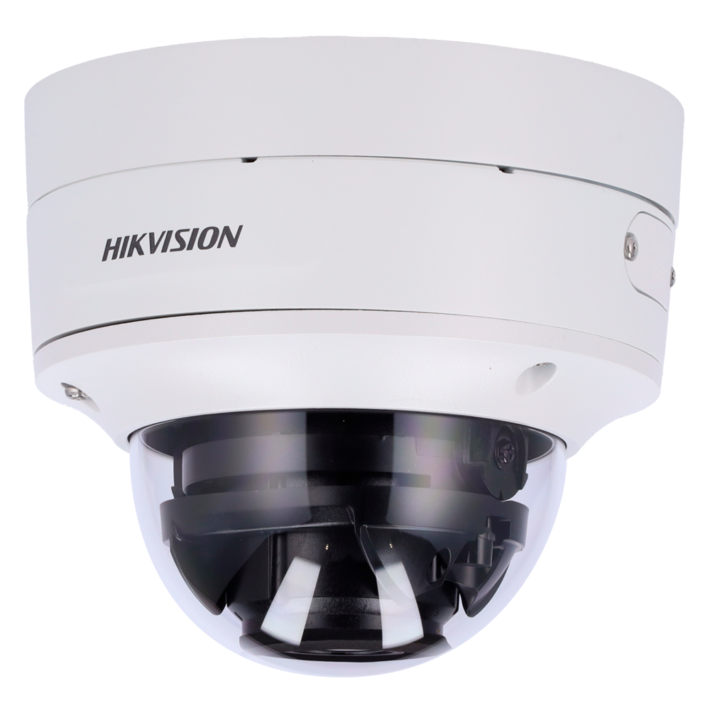 (DS-2CD2766G2-IZS(2.8-12mm)(C)) Hikvision - Caméra dôme IP gamme PRO - Résolution 6 MPx | Powered by DarkFighter - Objectif 2.8~12 mm | PoE | Alarmes | Audio - Portée IR 40 m | détection de mouvement 2.0 - AcuSense | Reconnaissance faciale | IP66, IK10