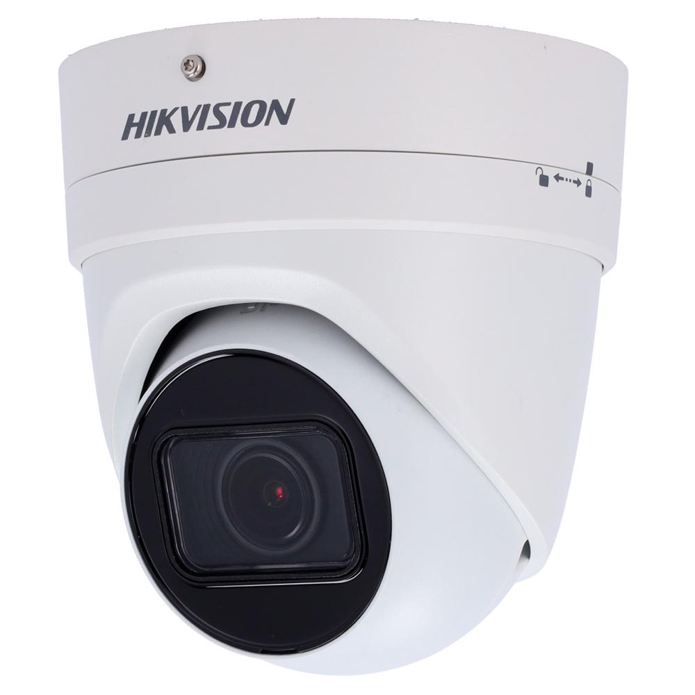 (DS-2CD2H86G2-IZS(2.8-12mm)(C)) Hikvision - Caméra Turret IP gamme AcuSense - Résolution 8 MPx | Powered by DarkFighter - Objectif 2.8~12 mm | PoE | Alarmes | Audio - Portée IR 40 m | détection de mouvement 2.0 - AcuSense | Reconnaissance faciale | IP66, IK10