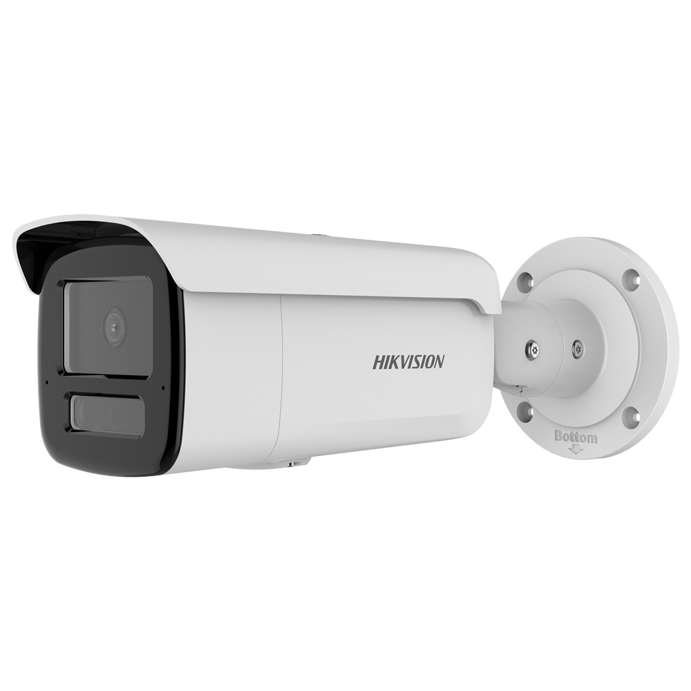 [DS-2CD2T43G2-2LI2U(2.8mm)] (DS-2CD2T43G2-2LI2U(2.8mm)) Caméra Bullet IP gamme PRO Hikvision - Résolution 4 Mégapixel (2688x1520) - Objectif 2.8 mm - Portée de la lumière hybride 60 m - Double microphone en réseau | MicroSD | PoE | IP67 - Détection de mouvement 2.0 | AcuSense