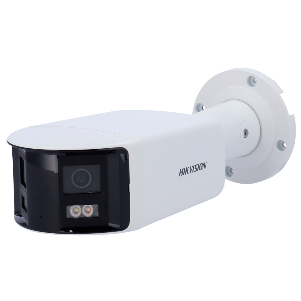 [DS-2CD2T87G2P-LSU/SL(4mm)(C)] (DS-2CD2T87G2P-LSU/SL(4mm)(C)) Hikvision - Caméra panoramique Bullet IP gamme PRO - Résolution 8 Mégapixel (5120x1440) - Objectif 4 mm | ColorVu | Microphone et haut-parleur - Lumière blanche 40 m | Sirène et flash dissuasifs - Détection de mouvement 2.0 | AcuSense