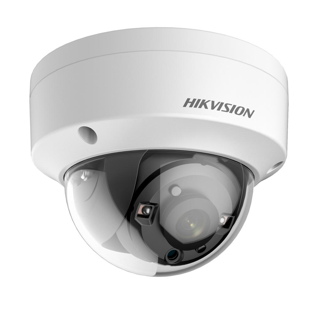 [DS-2CE57H8T-VPITF(2.8mm)] (DS-2CE57H8T-VPITF(2.8mm)) Hikvision - Caméra dôme 4en1 Gamme PRO - Résolution 5 Mégapixel (2560x1944) - Objectif 2.8 mm | Ultra Low Light - Portée IR Smart EXIR 30 m - Étanche IP67, anti-vandale IK10