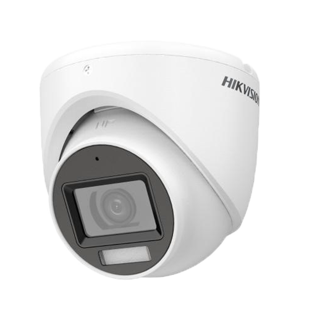 [DS-2CE76D0T-LMFS(3.6mm)] (DS-2CE76D0T-LMFS(3.6mm)) Hikvision - Caméra dôme 4en1 Gamme VALUE - Resolution 1080p (1920x1080) - Objectif 3.6 mm | Audio par câble coaxial - Double lumière: IR 30 m, lumière blanche 20 m - Étanche IP67 | Microphone intégré