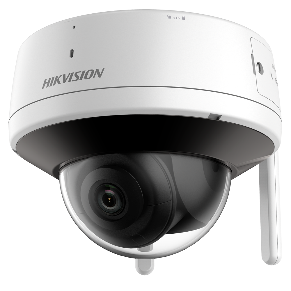 (DS-2CV2141G2-IDW(2.8mm)(W)) Caméra Dôme IP WiFi gamme Value Hikvision - Resolution 4 Mpx - Objectif 2.8 mm - Portée IR 30 m | WDR 120 dB  - Microphone et haut-parleur intégrés IP66  | MicroSD - Wi-Fi IEEE802.11b/g/n | 2 antennes