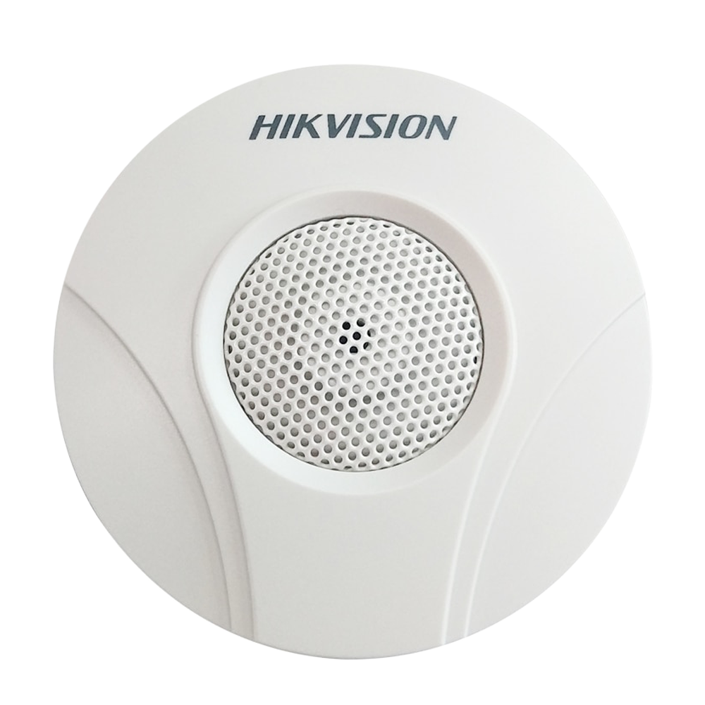 (DS-2FP2020) Microphone Hikivision  - Externe / Omnidirectionnel - Haute qualité anti-interférences - 70  m2 Sensibilité -34dB  - Audio RCA / Jack DC12V - Boîtier en plastique