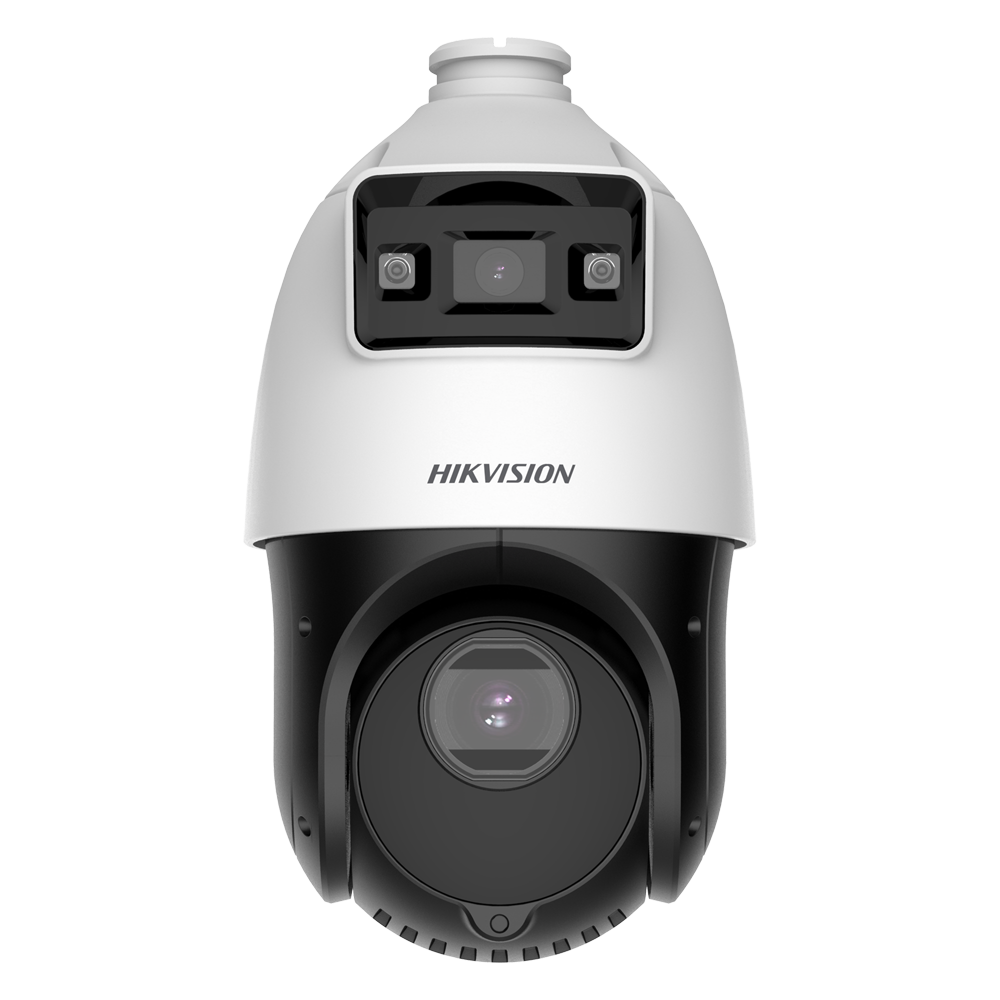 [DS-2SE4C425MWG-E(14F0)] (DS-2SE4C425MWG-E(14F0)) Hikvision  - Gamme SOLUTIONS - Caméra IP motorisée - Double objectif (Panoramique 4Mpx + PTZ 4Mpx)) - Objectif PTZ 4.8~120 mm | 25X | IP66 | ColorVu - PTZ IR 100m | Lumière panoramique 30m | Capture de visage